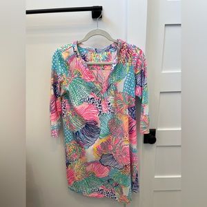 Lilly Pulitzer 3/4 Sleeve V-neck Dress